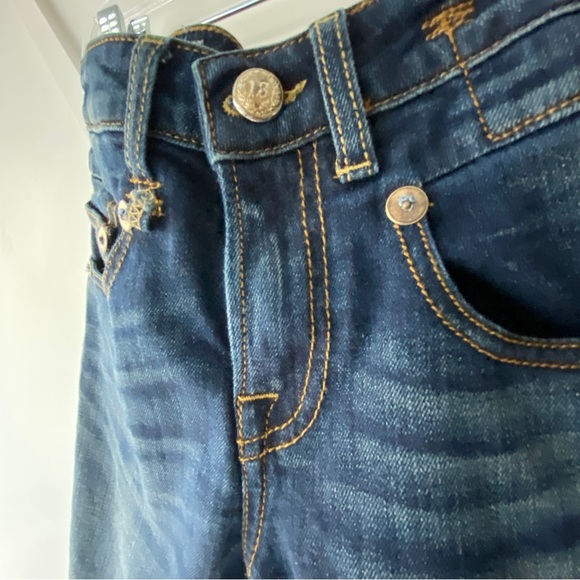 R13 Boy Skinny Mid Rise Dark Wash Jeans - 24 - Picture 6 of 13